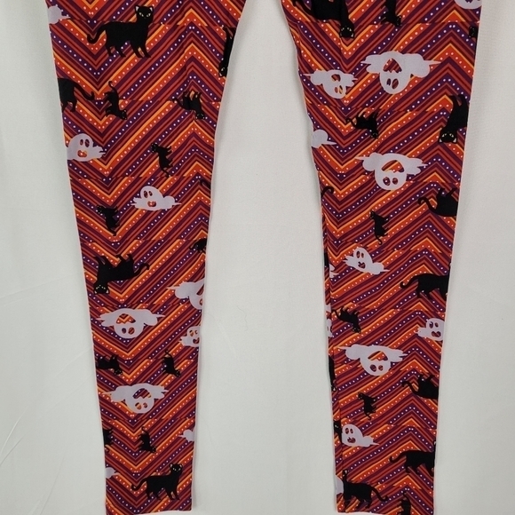 NWT LuLaRoe Simply Comfortable Cats and Ghosts Pants One Size See Measurements - Picture 7 of 9